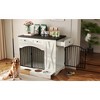 SEVOBAL Pet Crates and Houses Farmhouse Dog Crate Furniture with 3 Drawers for Living Room Bedroom, Multicolored, 43.3"*23.6"*35" - 2 of 4