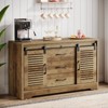Tribesigns Farmhouse Buffet Cabinet with Storage, 47.24" Sideboard Cabinet with Sliding Louvered Doors and 3 Drawers - 4 of 4