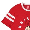 Ladies Mickey & Minnie Mouse Shirt - Classic Mickey & Minnie Mouse - Disney Mickey & Minnie Varsity Stripe Sleeve Athletic Tee - 3 of 4