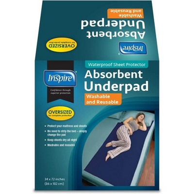 Dark Navy Extra-Long Waterproof Quilted Bed Pad