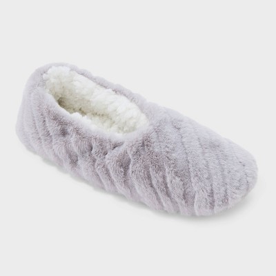 Women's Faux Fur Cozy Pull-On Slipper Socks with Grippers - Auden™