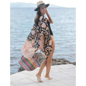 Shiraleah Black Floral Cover Up