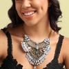 SOHI Women's Crystal Silver Party Statement Necklace - 3 of 4