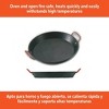 IMUSA 10" Coated Nonstick Paella Pan with Red Handles: Carbon Steel Cookware, Hand Wash, Gas & Electric Compatible - 3 of 4