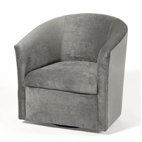 Comfort Pointe Elizabeth Swivel Accent Chair Ash : Target