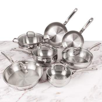 Customer reviews: Biltmore 11-Piece Non-Stick Dishwasher Safe  Hard Anodized Belly Cookware Set