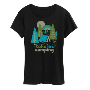 Women's - Instant Message - Take Me Camping Short Sleeve Graphic T-Shirt - 1 of 4