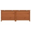 vidaXL Patio Cushion Box Brown 59.1 in.x19.7 in.x22 in. Solid Wood Fir - 4 of 4