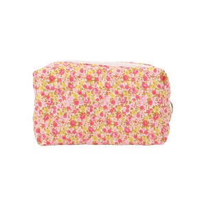 Unique Bargains Women Portable Floral Quilting Cosmetic Bag 1 Pc - 1 of 3