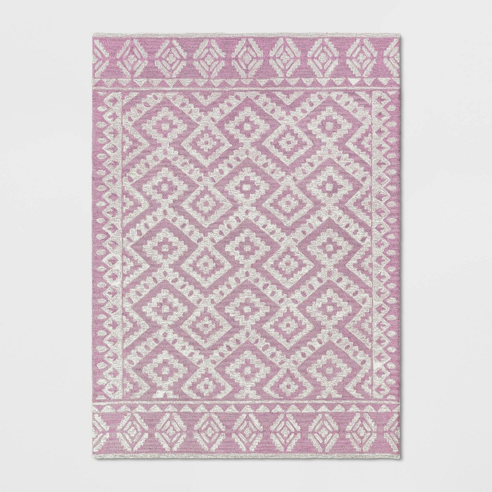 5'X7' Jacamar Tribal Design Tufted Area Rug Blush Pink - Opalhouse was $179.99 now $89.99 (50.0% off)