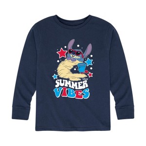 Boys' - Lilo and Stitch - Summer Vibes Long Sleeve Graphic T-Shirt - 1 of 4