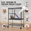 Metal Small Animal Pet Cage, Double-Layer Animal Habitat with Ramp and Tray, Suitable for Hamsters, Squirrels, Hedgehogs, Rabbits, and Ferrets - 4 of 4