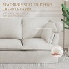 94.49" Chenille Fluffy 3-Seater Cloud Couch with Removable Pillows, Ergonomic Support and Easy Assembly - 2 of 4