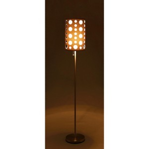 62"H GREY/WHITE RETRO FLOOR LAMP - 1 of 1