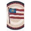 Earth Rugs Handcrafted Round Trivet – Rustic Primitive Star Flag 10"x10" - 3 of 3