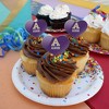 NCAA Albion College Primary Logo Heart Love Cupcake Picks Toppers Decoration Set of 6 - 4 of 4