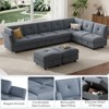 GustoWave 9-Seat Modular Sectional Sofa, Deep Seat Cloud Couch with Reversible Chaise, Chenille L Shaped Couch with Storage - 4 of 4