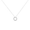 Haus of Brilliance Silver 1/4 Cttw Round-cut Diamond Open Circle Halo Pendant Necklace - 2 of 4