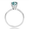 Pompeii3 1 1/2ct Blue Diamond Solitaire Engagement Ring 14K White Gold - 3 of 4