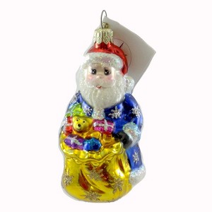 Christopher Radko 4.0 Inch Little Loot Santa Ornament Bag Toys Germany Tree Ornaments - 1 of 2