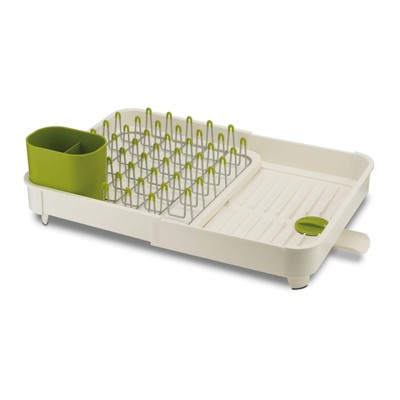 Joseph Joseph Extend Steel Expandable Dish Rack With Draining Spout - Gray  : Target