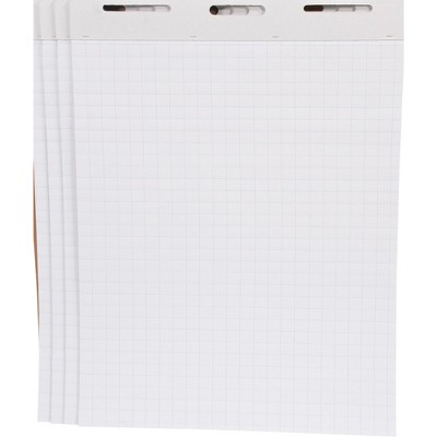 School Smart Graph Ruled Easel Pad Paper, 27 x 34 Inches, 50 Sheets, Pack of 4