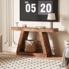 Farmhouse Console Table, 2-Tier Trapezoidal Sofa Table with Open Shelf, Industrial Style Entryway & Hallway Furniture for Living Room - 3 of 4