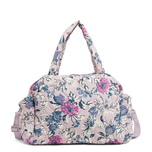 Vera Bradley Women's Nylon Featherweight Travel Bag Fresh-cut Floral  Lavender : Target
