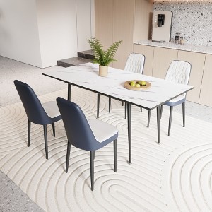 NicBex Kitchen Table Chairs Set Extendable Dining Room Table with MDF Tabletop and 4 Thick Cushion PU Chairs for Dining Room - 1 of 4