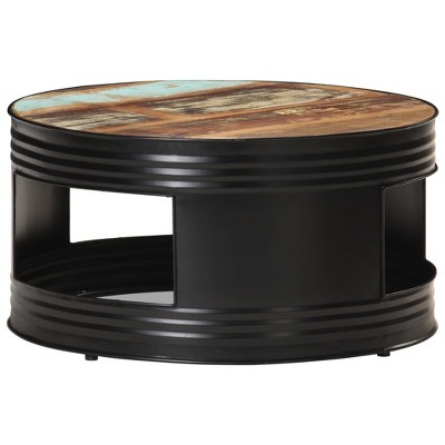 vidaXL Coffee Table Multicolor Solid reclaimed wood Medium Coffee Table