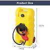 15 Gallon Rolling Fuel Caddy with 10ft Hose and Siphon Pump, Gas/Diesel Transfer Tank on Wheels for Cars Boats ATVs Mowers, Shut-Off Valves - 3 of 4