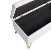 NicBex Modern 38" Storage Bench Velvet Accent Stools with Button Tufted and Metal Legs for Bedroom and Entryway - 4 of 4