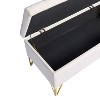 NicBex Modern 38" Storage Bench Velvet Accent Stools with Button Tufted and Metal Legs for Bedroom and Entryway - image 4 of 4