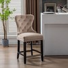 WestinTrends 24" Tufted Velvet Counter Stool - 2 of 4