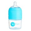 PopYum 5oz Anti-Colic Baby Bottle for Breast and Formula Feeding, 2-Pack, Blue, #1 Slow Flow Nipples - 3 of 4