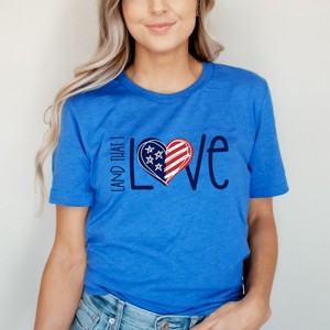 Simply Sage Market Women's Land That I Love Heart Short Sleeve Graphic Tee - 1 of 4