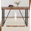 NicBex Modern Rustic Industrial Rectangular Dining Table for 4-6, Kitchen Table with 1.5" Thick Tabletop & Metal Legs, Desk for Kitchen Dining Room - 3 of 4