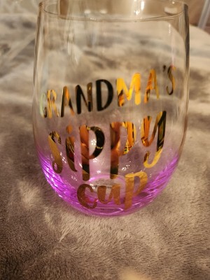 Mommys Sippy Cup Wine Glass  Hand Painted Personalized Gifts