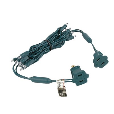 Warm White LED Christmas Curtain Lights with Green Wire