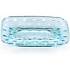 Aoibox 2-Pack Glass Soap Dish with Embossed Design, Decorative Soap Holder Tray for Bathroom Sink, Shower, Bathtub, Kitchen Countertop (Square) - 2 of 4