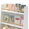 GlasFlength Decorative Bookshelf Creative and Unique Styling, Multifunctional Storage with Open Display Bookshelves, White,26.77”*12.6”*36.61" - 3 of 4