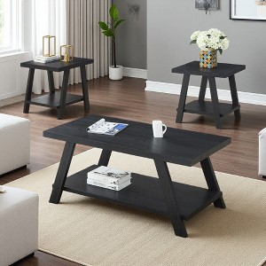 3-Piece Particle Board Coffee Table Set - 1 of 4