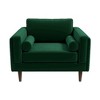 Mid-Century Modern Lounge Chair with Solid Wood Frame, High-Density Foam Cushioning, Fully Padded Backrest and Removable Legs - 4 of 4