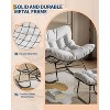 Outdoor Papasan Rocking Chair with Footrest, Oversized Lounge Chair with Ottoman, Patio Rattan Egg Rocker for Balcony Backyard Porch Bedroom - 3 of 4
