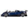 Pagani Zonda HP Barchetta Convertible Blue Tricolore Met. & Carbon w/White Interior 1/64 Diecast Model Car by Mini GT - 2 of 3