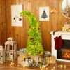 Artificial Christmas Tree with Red Ornament Ball, Metal Base, Pre-Lit 200 LED Lights for Home Holiday Décor, Whimsical Pencil, 5 FT - 2 of 4