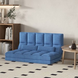 Okak 40/51in Bean Bag Chair with Adjustable Backrest&Headrest, Convertible Floor Chair Lazy Sofa Chair with 2 Pillows, Comfy Bean Bag Chairs - 1 of 4