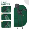 Cobbe Wall Mount Shower Faucet Kit Single Handle with 6 Settings ABS Dual Shower Head and Tub Spout with 59-Inch Hose and Valve Matte Black - 4 of 4