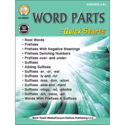 Mark Twain Media Word Parts Quick Starts Workbook, Grade 4-12