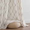 Kate Aurora 1 Piece Vienna Lux Embroidered Linen Blend Semi Sheer Grommet Window Curtain Panel - 84 in. Long - 3 of 4